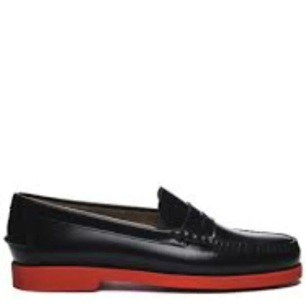 Sebago Men's Dan Polaris Black/Red Boat (loafers) Shoes 71112RW